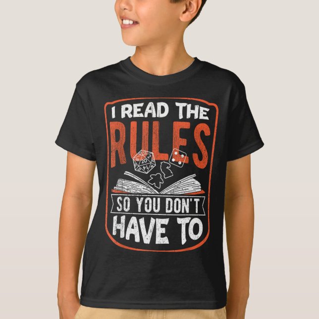 Jag läste reglerna så att du inte behöver - Spelbr T Shirt (Framsida)