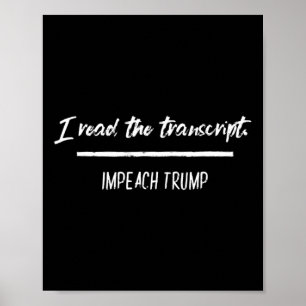 Jag läste utskriften Impeach Trump Antitrump Demo Poster
