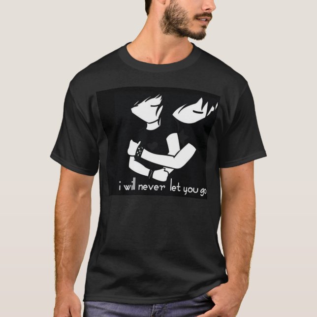 JAG LÅTER ALDRIG DIG GÅ T-SHIRT (Framsida)