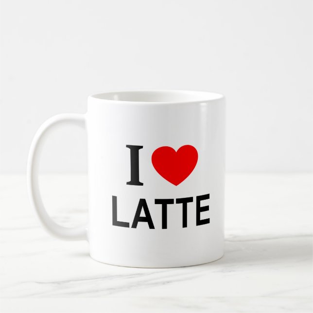 Jag ❤️ LATTE Jag älskar LATTE Jag älskar LATTE Kaffemugg (Vänster)