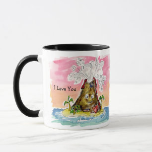 Jag Lava You,du tog mig Tecknad Volcano Mugg