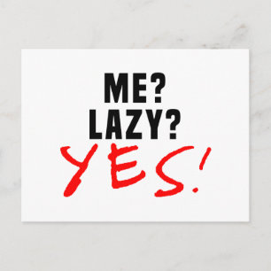 Jag? Lazy? Ja! Vykort