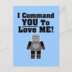 Jag leder dig till Kärlek jag Robot Vykort