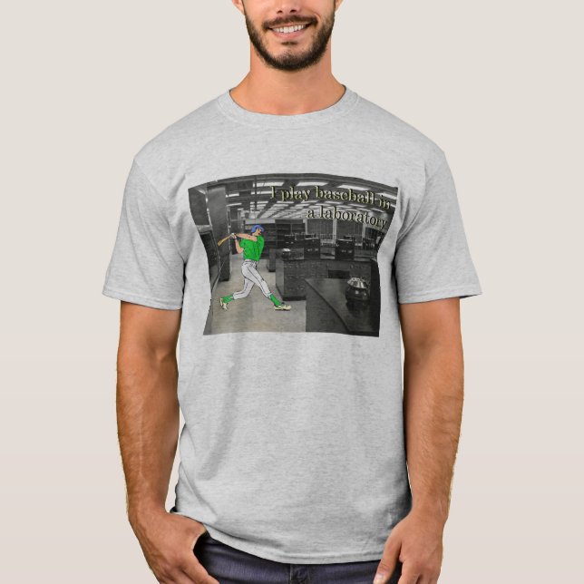Jag leker baseball i ett laboratorium tee (Framsida)