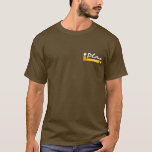 Jag leker den gula solen för volleyboll - brun tee shirt