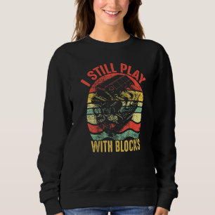 Jag leker fortfarande med block Retro Vintage bil T Shirt