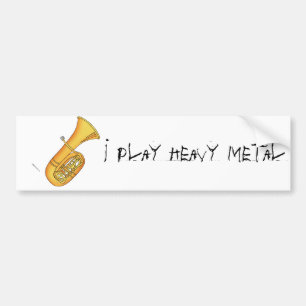Jag leker heavy metal bildekal