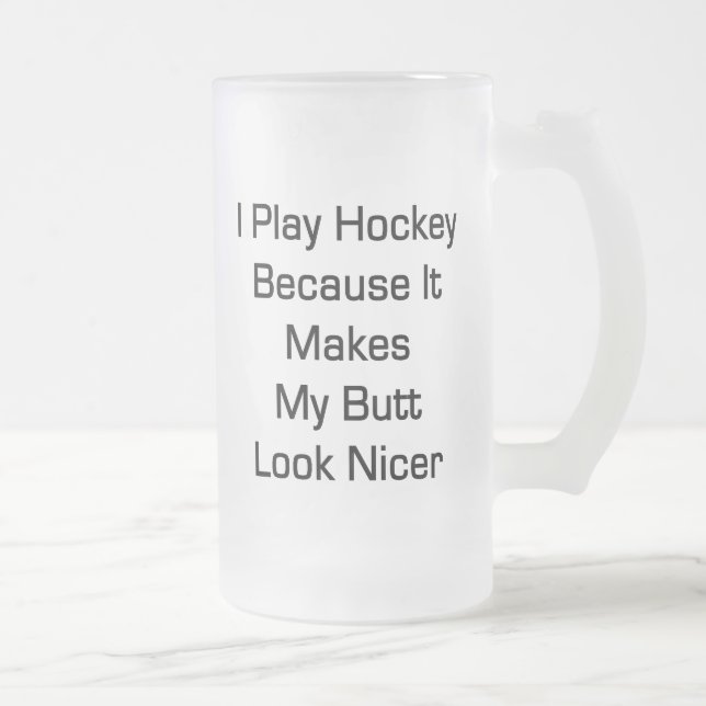 Jag leker hockey, därför att den gör min ändaLook Frostat Ölglas (Höger)