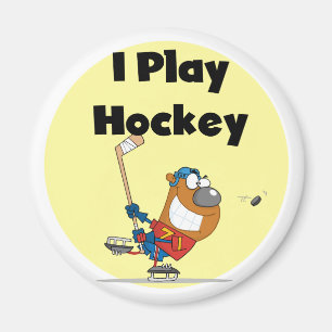 Jag leker hockeyTshirts och gåvor Magnet