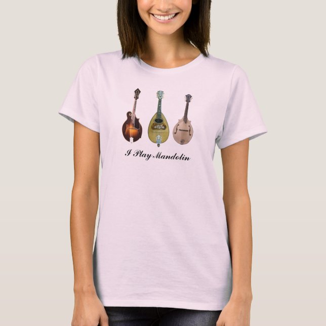JAG LEKER MANDOLIN-T-SHIRT TRÖJA (Framsida)