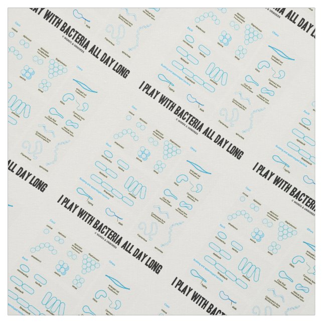 Jag leker med bakterier all lång Microbiology för Tyg (Provkarta)