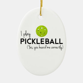 Jag leker Pickleball Julgransprydnad Keramik