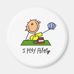 Jag leker poker magnet