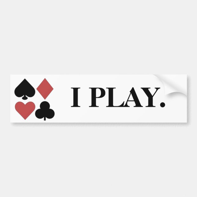 JAG LEKER pokerbildekalet Bildekal (Framsidan)