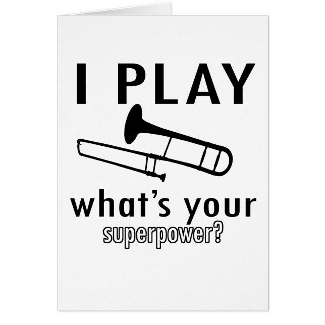 Jag leker trombonen hälsningskort (Framsidan)