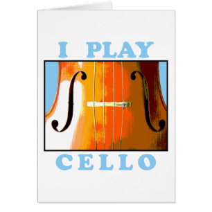 Jag leker violoncellen hälsningskort