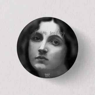 "Jag ler" Bkliande återställer Ansikte/ Goth/ Auti Knapp