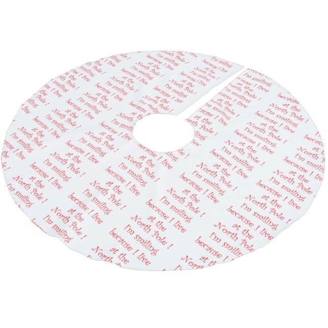 Jag ler för träd-kjol julgransmatta borstad polyester (Vinklad)