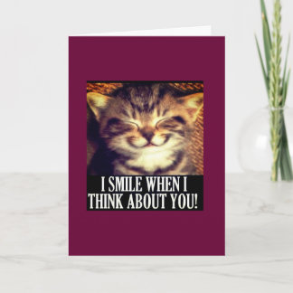 Jag ler när jag tänka dig kort