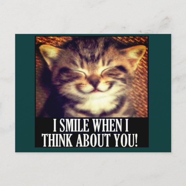 Jag ler när jag tänker på dig vykort (Framsida)