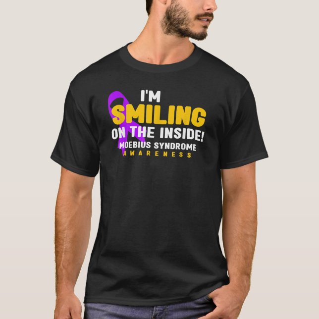 Jag ler på insidan av Moebius Syndrome Awarene T Shirt (Framsida)