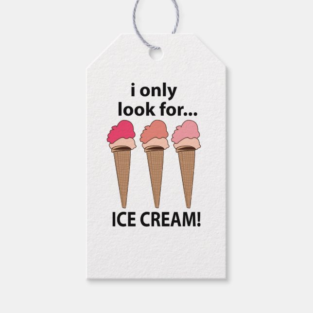 Jag letar bara efter iskräm presentetikett (Framsidan)