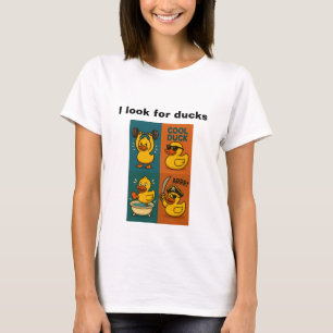 Jag letar efter ankor - gummi anka gömmer på kryss t shirt