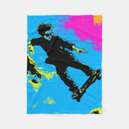 Jag lever för att flyga - Skateboardåkare Fleecefilt