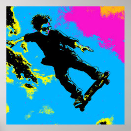 Jag lever för att flyga - Skateboardåkare Poster