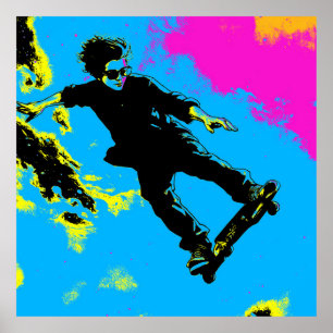 Jag lever för att flyga - Skateboardåkare Poster