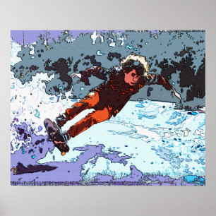 Jag lever för att tävla - Skateboard Racing Pölöst Poster