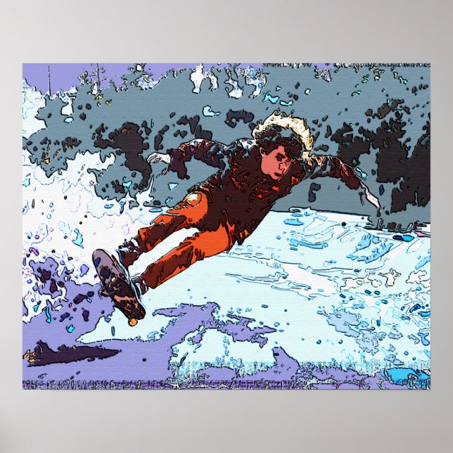 Jag lever för att tävla - Skateboard Racing Pölöst Poster (Framsidan)