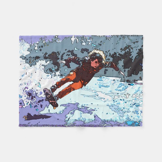 Jag lever för racing - Skateboard Racing Fleecefilt (Framsidan (Horisontell))