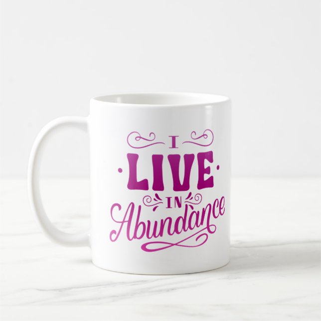 JAG LEVER I ABUNDANCE KAFFEMUGG (Vänster)