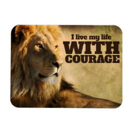 "Jag lever med mod" Motivation Affirmation Flexi Magnet