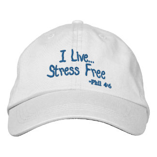 Jag lever Stressfritt Broderad Keps