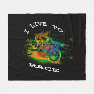 JAG LEVER TILL TÄVLING - Motocross Racer Fleece Bl