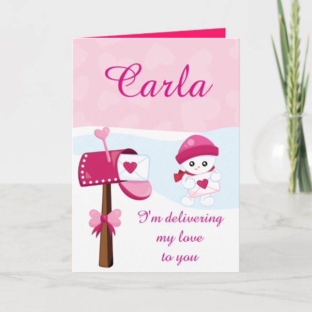 Jag levererar kärlek till dig Valentine Helgkort (Framsida)