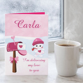 Jag levererar kärlek till dig Valentine Helgkort