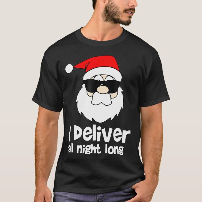 Jag levererar Manar Naughty Jultomten T Shirt (Framsida)