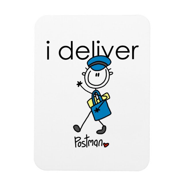 Jag Levererar Postbud Magnet (Vertikal)
