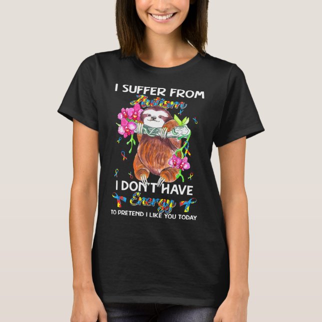 Jag Lider Av Autism Lathund Present T Shirt (Framsida)