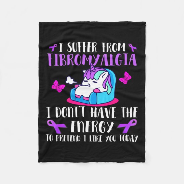 Jag lider av fibromyalgi - maj Bära Fibromyalgi Fleecefilt (Framsidan)