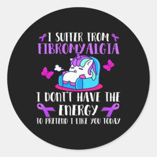 Jag lider av fibromyalgi - maj Bära Fibromyalgi Runt Klistermärke