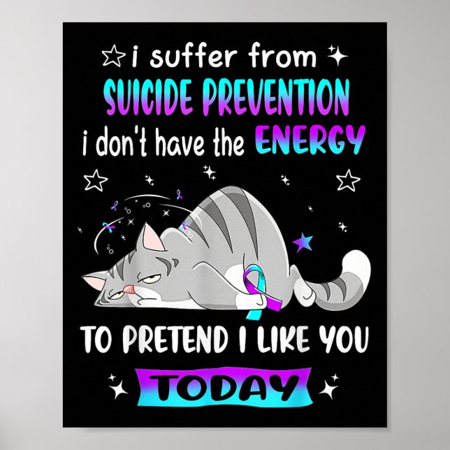 Jag lider av självmordsförebyggande åtgärder, men  poster (Framsidan)