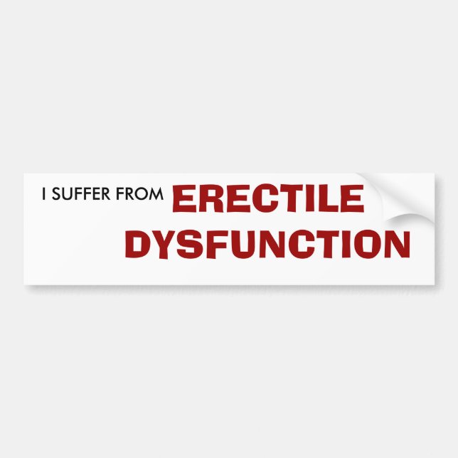 JAG LIDER FRÅN, ERECTILE DYSFUNCTION BILDEKAL (Framsidan)