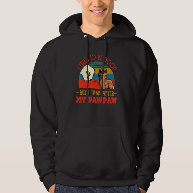 Jag Liknar Min Farfar T-Rex Farfar Fars Dag Hoodie (Framsida)