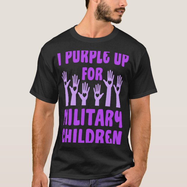 Jag Lilor upp för militära barn T Shirt (Framsida)