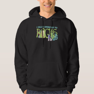 Jag limmar djur till Sten vattenlevande akvariska Hoodie