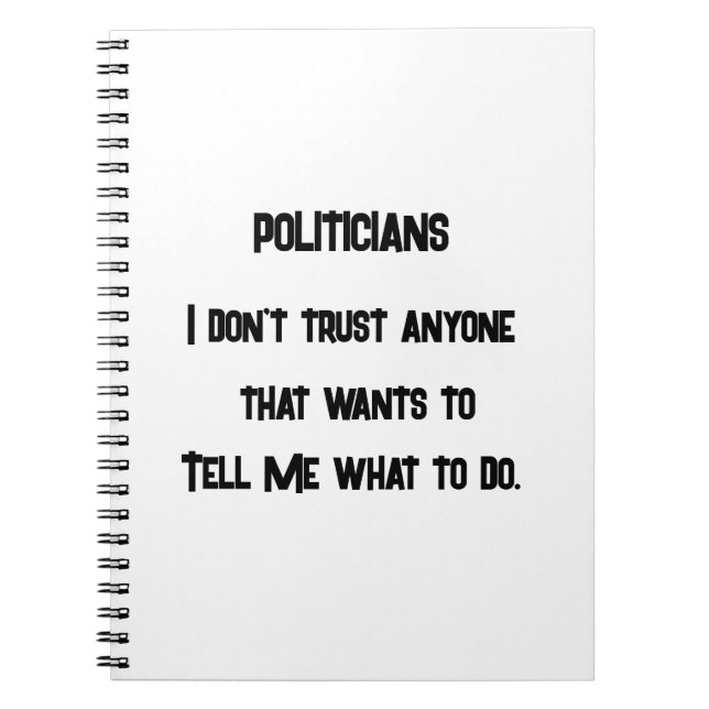 Jag litar inte på anteckningsbok (Framsidan)